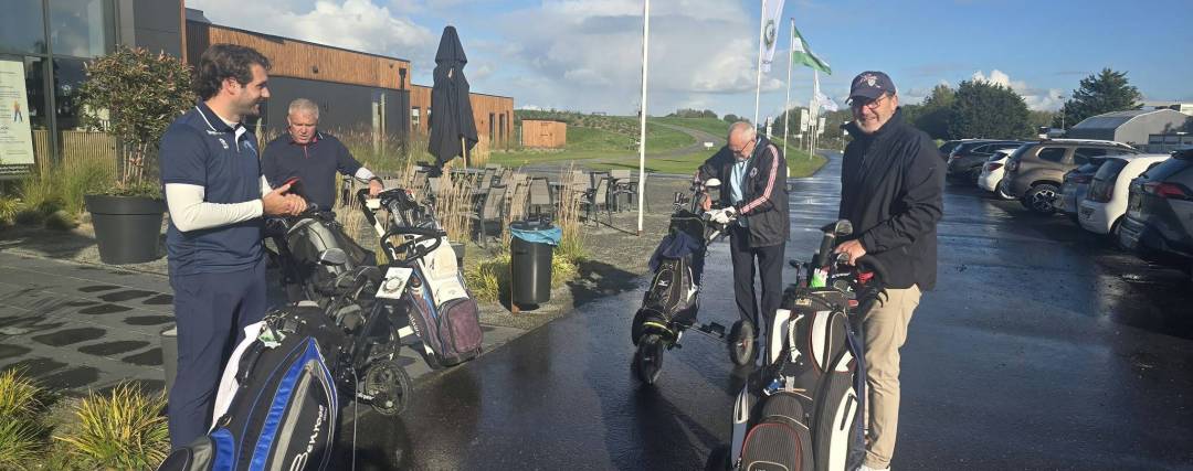 Regen, zon, een regenboog én vooral veel gezelligheid op de golfbaan